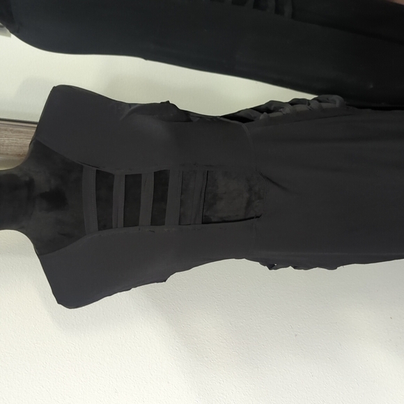 Cleo Black Maxi Dress w/ Front and Side Cut Out Design - Picture 3 of 7